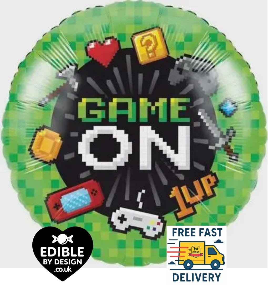 Game On Foil Balloon - 18" round Balloon for Helium or Air