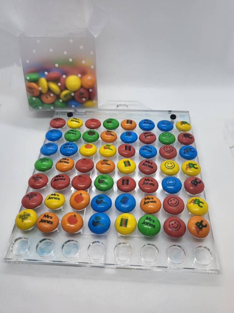 50th Birthday Chocolate M&Ms personalised with edible ink - your choice of image, logo, photo or text