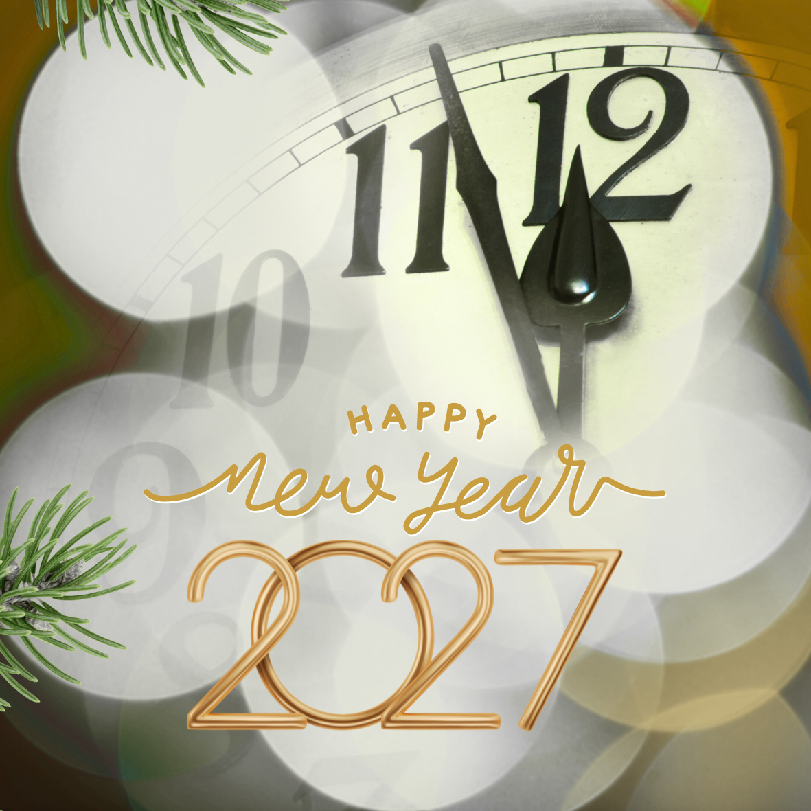 New Year 2027 Cake Toppers: Edible Icing or Wafer, Stickers and Balloon