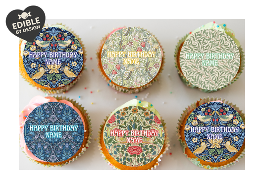 Personalised Inspired by Liberty London Cake Toppers: Edible Icing or Wafer, Stickers and Balloon