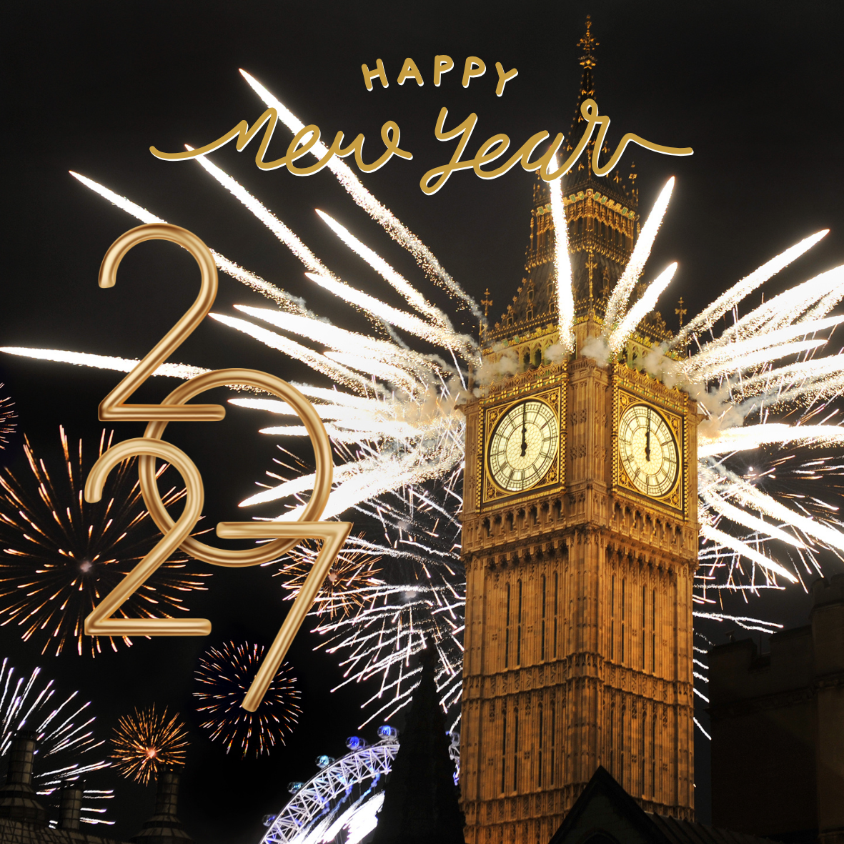 New Year 2027 Cake Toppers: Edible Icing or Wafer, Stickers and Balloon