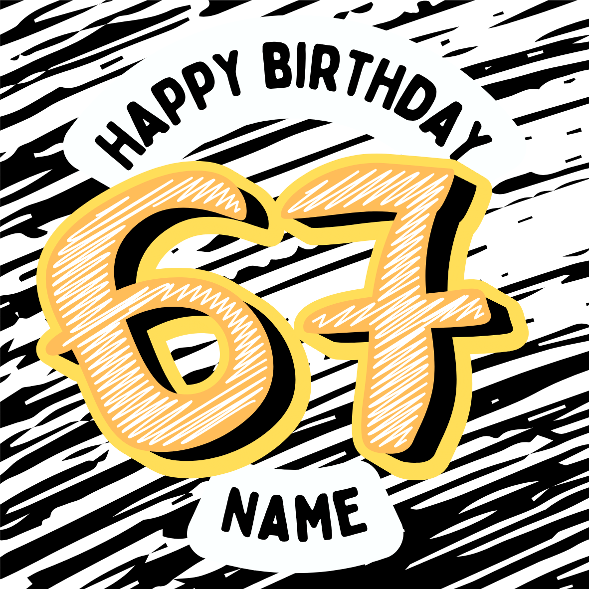 67 Theme Birthday Cake Toppers Edible Circles Personalised Name and Age Matching Stickers Balloon Invitations Pack