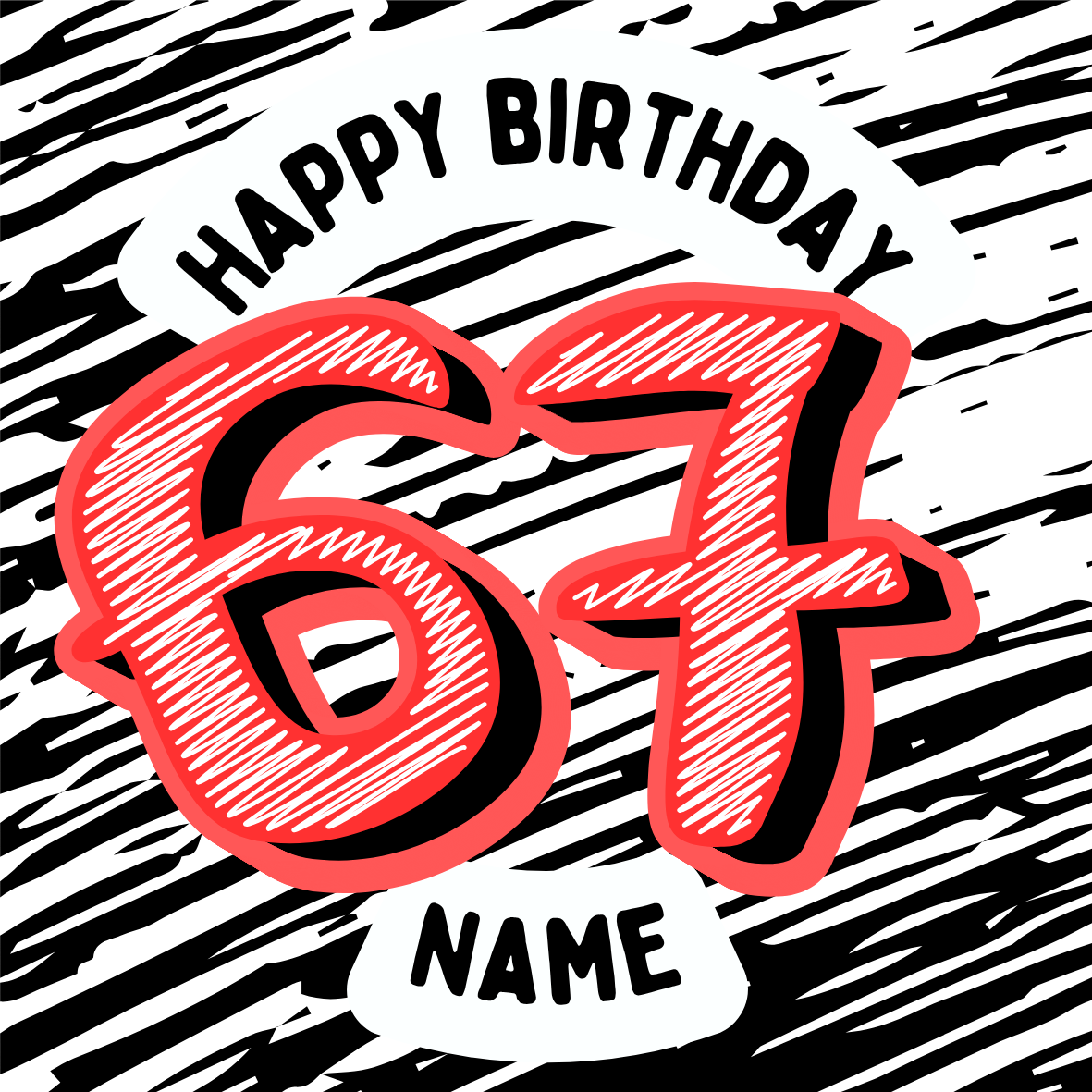 67 Theme Birthday Cake Toppers Edible Circles Personalised Name and Age Matching Stickers Balloon Invitations Pack