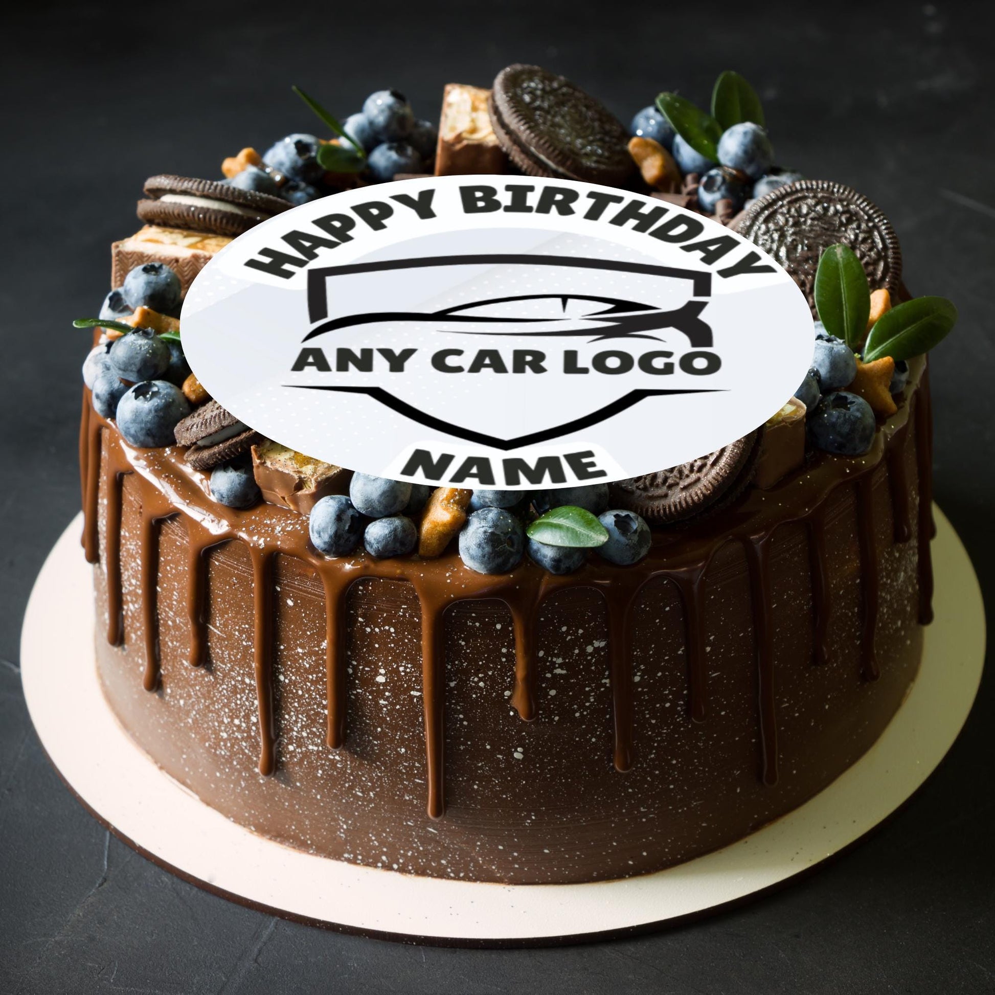 Any Car Logo Cake Toppers Edible Images on Icing or Wafer