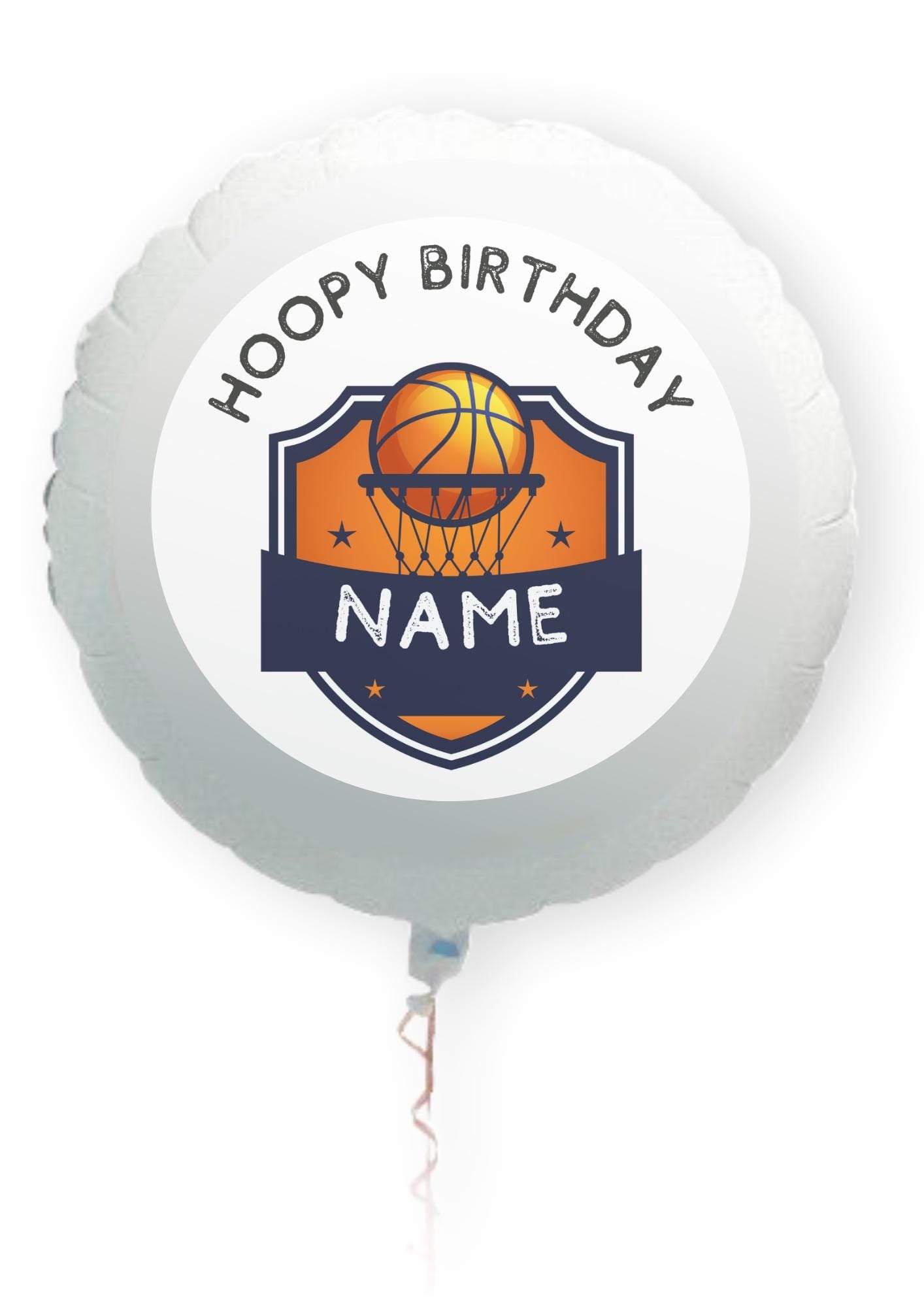Basketball Personalised Birthday Cake Toppers Matching Stickers Foil Balloon Invitations and Party Pack