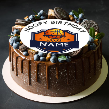 Basketball Personalised Birthday Cake Toppers Matching Stickers Foil Balloon Invitations and Party Pack