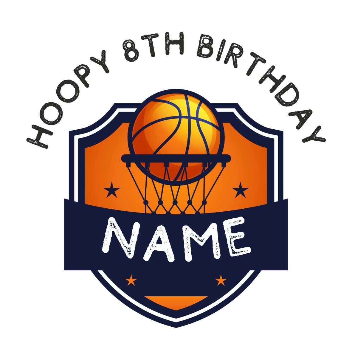 Basketball Personalised Birthday Cake Toppers Matching Stickers Foil Balloon Invitations and Party Pack