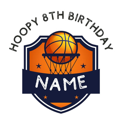 Basketball Personalised Birthday Cake Toppers Matching Stickers Foil Balloon Invitations and Party Pack