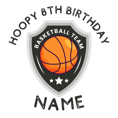 Basketball Personalised Birthday Cake Toppers Matching Stickers Foil Balloon Invitations and Party Pack