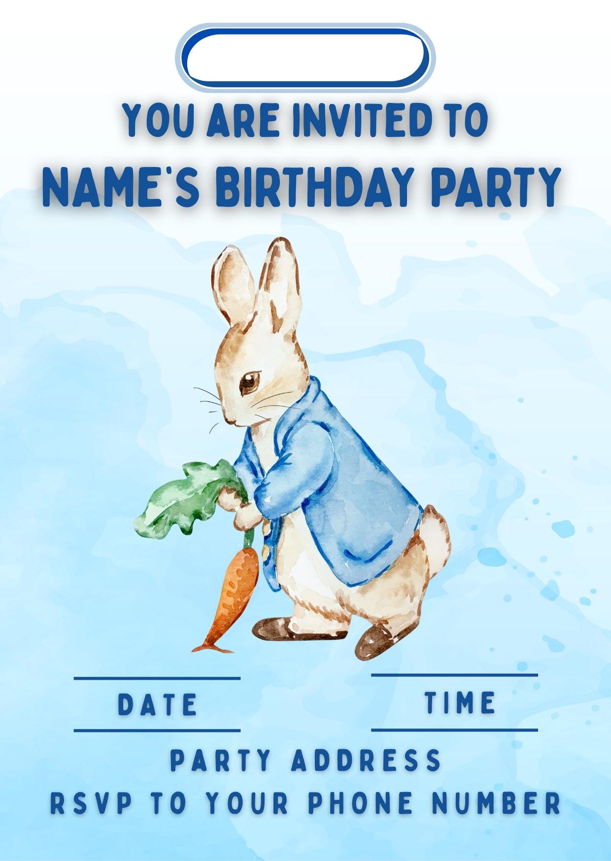 Beatrix Potter Age Birthday Personalised Cake Toppers matching Invitations Stickers Balloon Party Pack