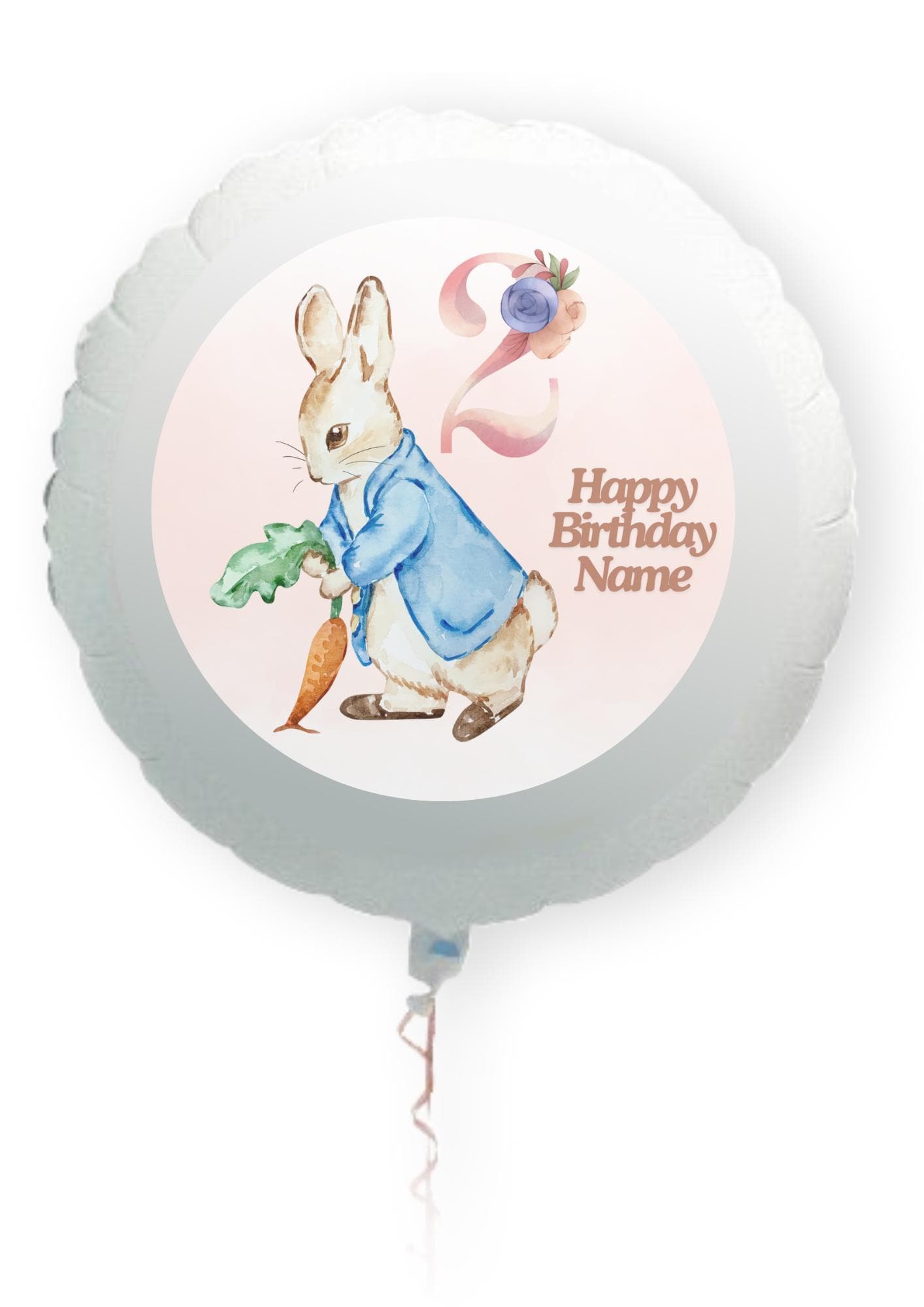 Beatrix Potter Pink Personalised Birthday Cake Toppers Edible Circles matching Invitations Stickers Balloon Party Pack
