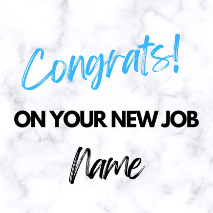 Blue Leaving Job New Job Cake Toppers Personalised name and photo matching balloon available