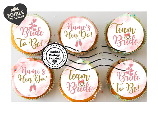 Bride To Be Hen Do Party Cake Toppers Matching Stickers and Foil Balloon