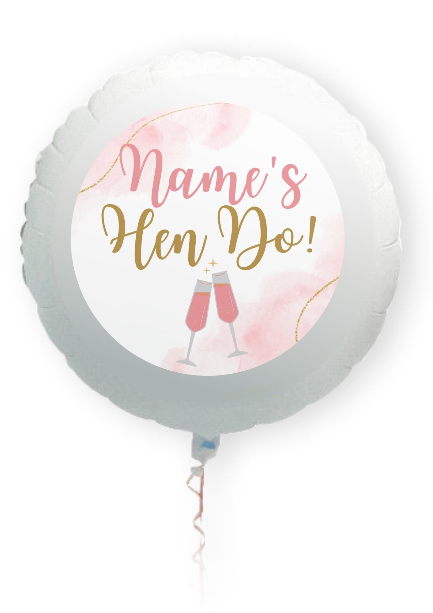 Bride To Be Hen Do Party Cake Toppers Matching Stickers and Foil Balloon