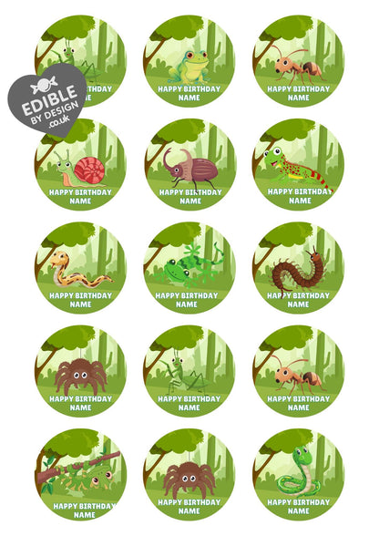 Bug Insect Theme Birthday Cake Toppers Edible matching Invitations Stickers Balloon Party Pack