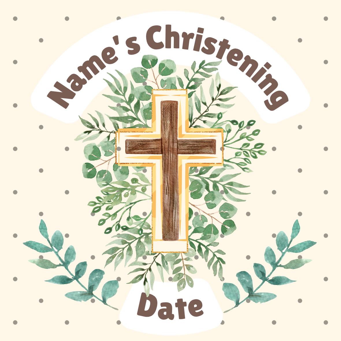 Christening Cake Toppers Personalised Name Neutral Colours matching Invitations Stickers Balloon Party Pack