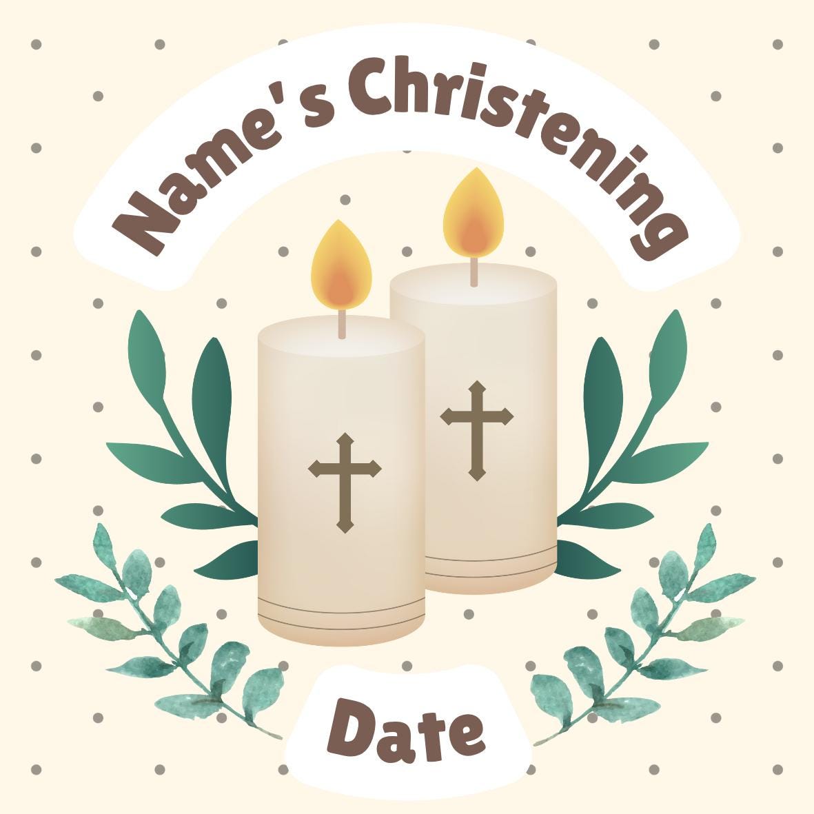 Christening Cake Toppers Personalised Name Neutral Colours matching Invitations Stickers Balloon Party Pack