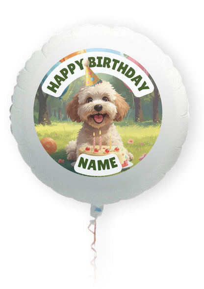 Cockerpoo Birthday Cake Toppers: Edible Images on Icing or Wafer - Matching Stickers Balloon Invitations Pack