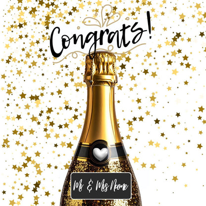 Congratulations Champagne Cake Toppers Edible Images on Icing or Wafer: Stickers Invitations Balloons
