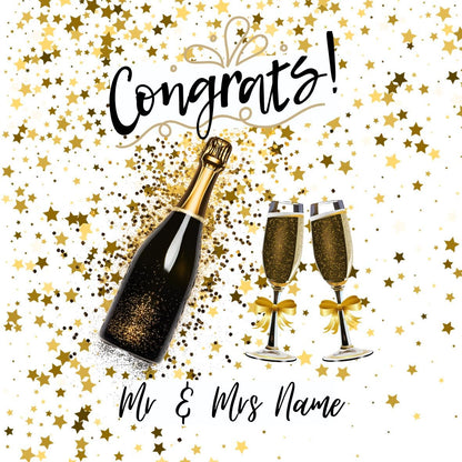 Congratulations Champagne Cake Toppers Edible Images on Icing or Wafer: Stickers Invitations Balloons