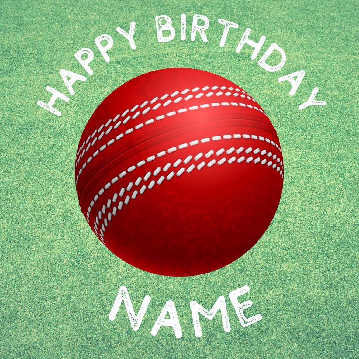 Cricket Birthday Cake Toppers Edible Icing Wafer Personalised Name and Age Matching Stickers Balloon Invitations Pack