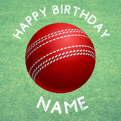 Cricket Birthday Cake Toppers Edible Icing Wafer Personalised Name and Age Matching Stickers Balloon Invitations Pack