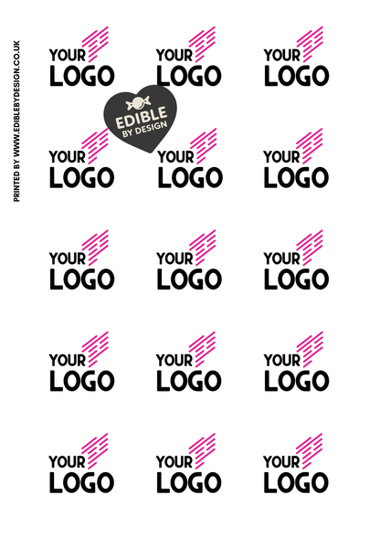 Logo Cake Toppers: Edible Image Circles for Corporate Events on Icing or Wafer