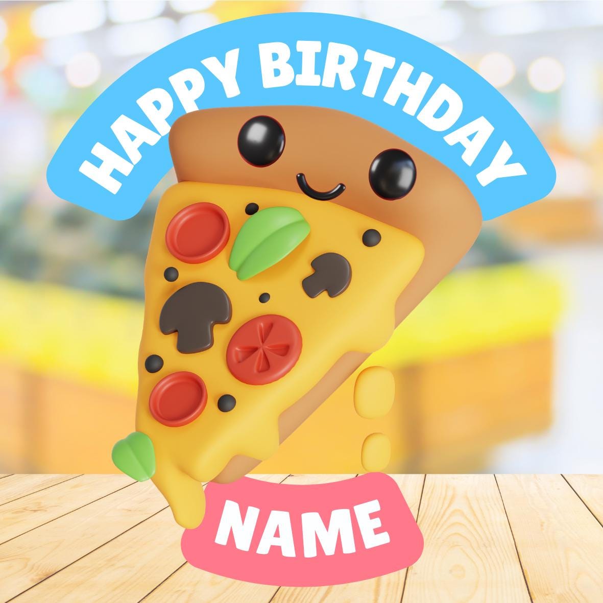 Cute Food Theme Birthday Cake Toppers Edible matching Invitations Stickers Balloon Party Pack