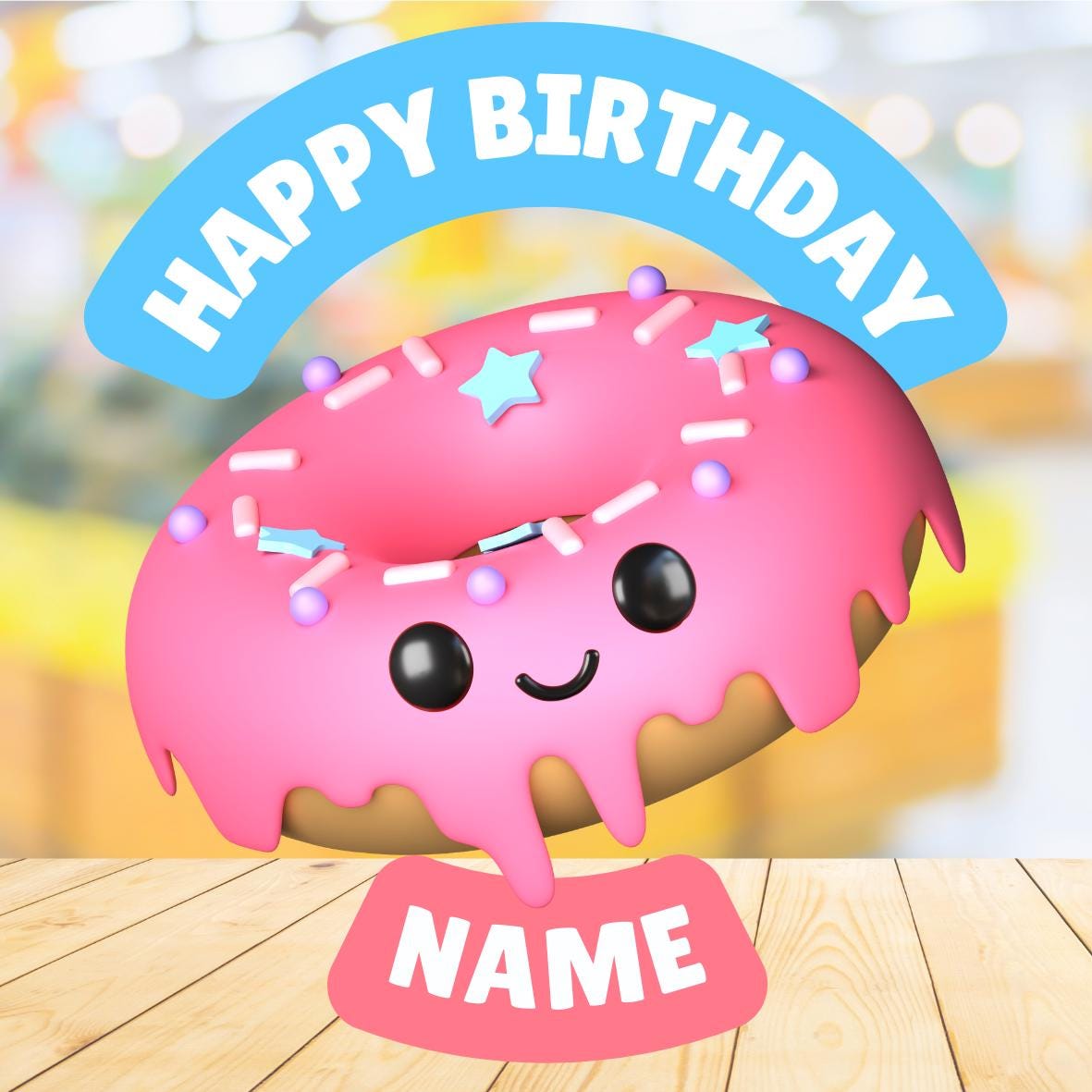 Cute Food Theme Birthday Cake Toppers Edible matching Invitations Stickers Balloon Party Pack