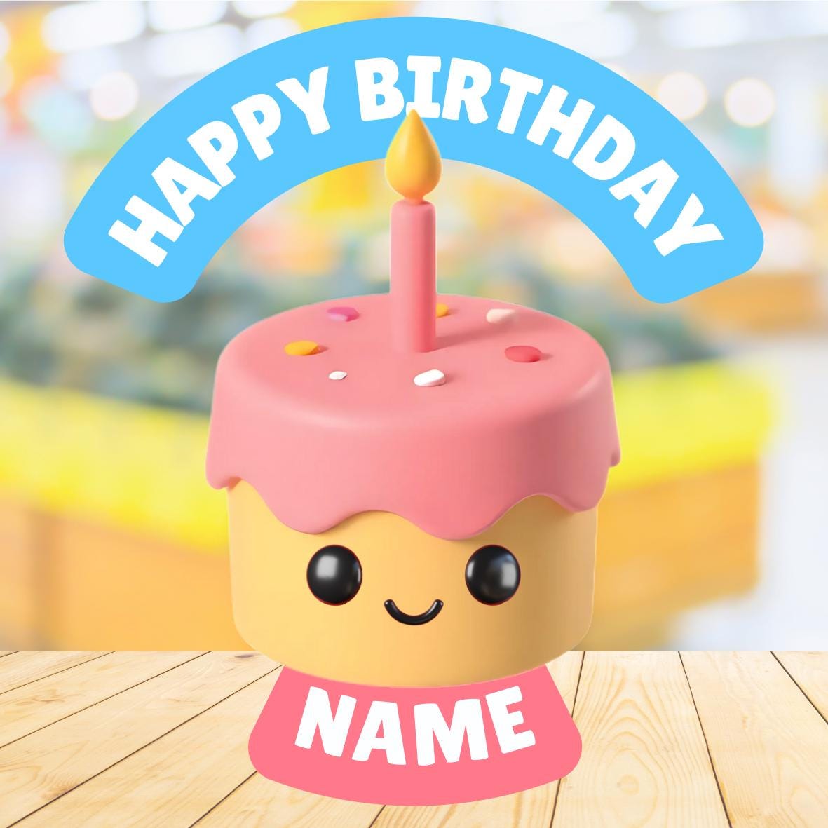 Cute Food Theme Birthday Cake Toppers Edible matching Invitations Stickers Balloon Party Pack