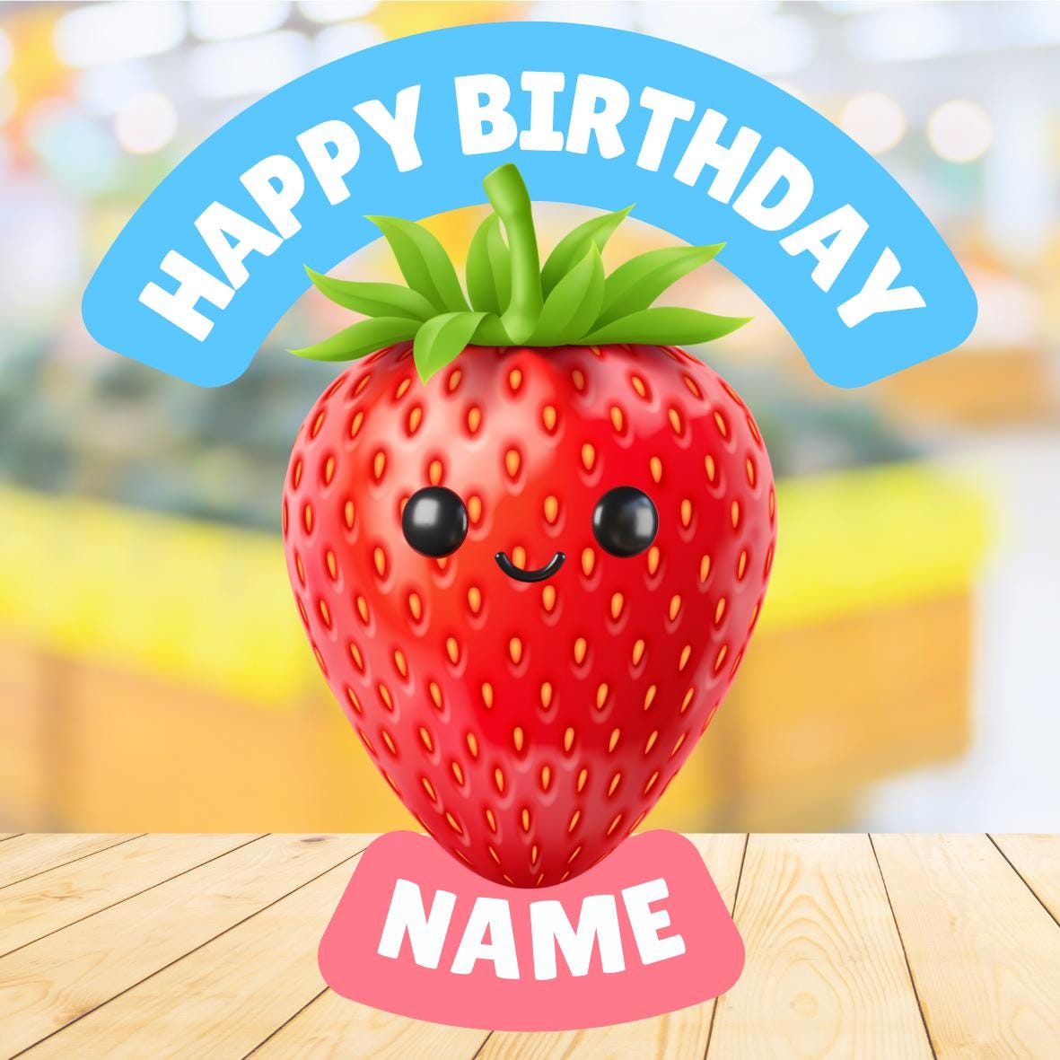 Cute Food Theme Birthday Cake Toppers Edible matching Invitations Stickers Balloon Party Pack