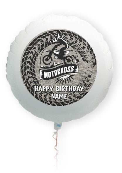 Dirt Bike Motocross Personalised Birthday Cake Toppers matching Invitations Stickers Balloon Party Pack
