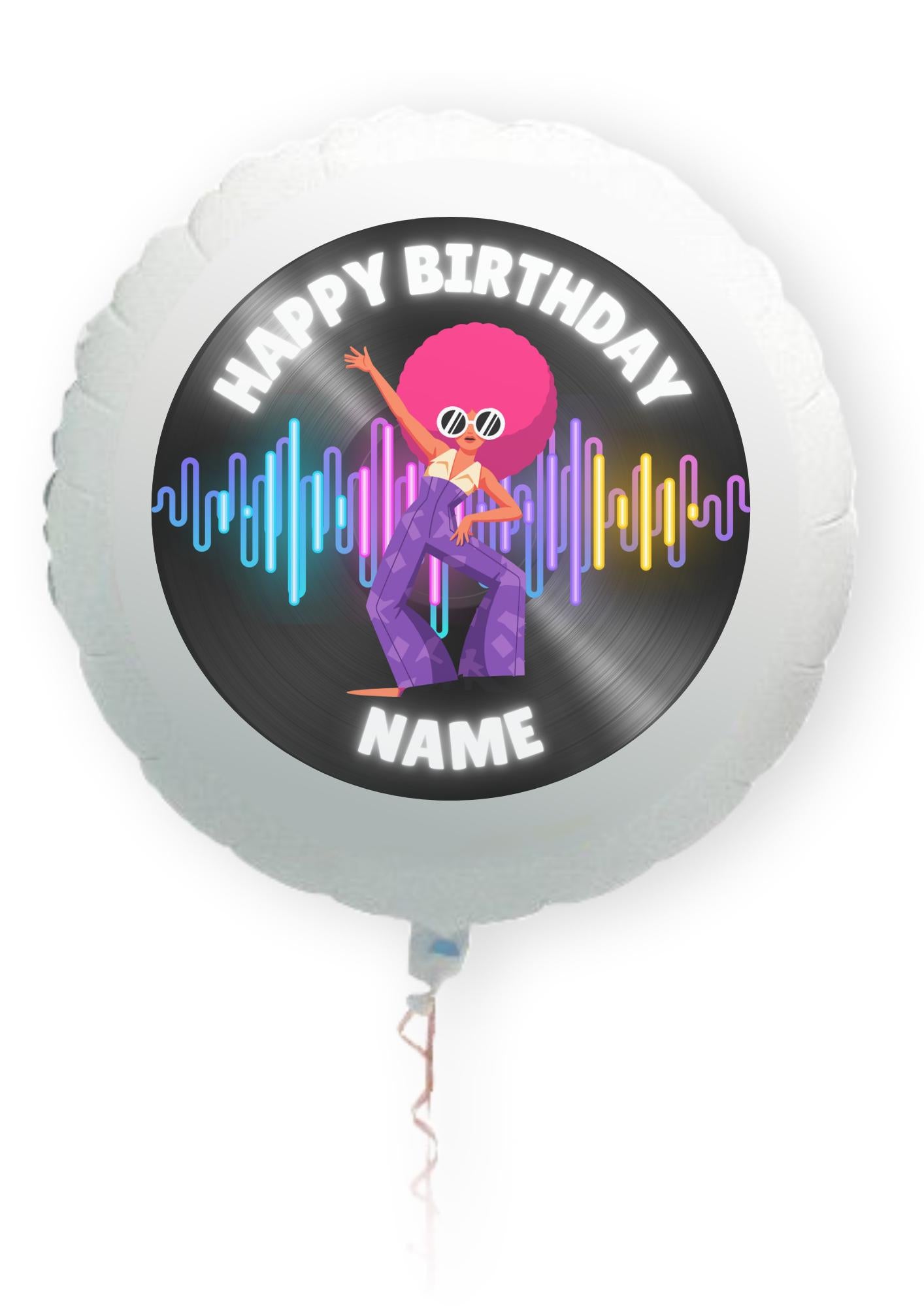 Disco Party Birthday Cake Toppers Edible Images on Icing or Wafer: Stickers Invites Balloon