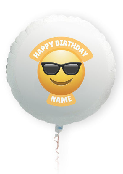 Emoji Theme Personalised Birthday Cake Toppers matching Invitations Stickers Foil Balloon Party Pack