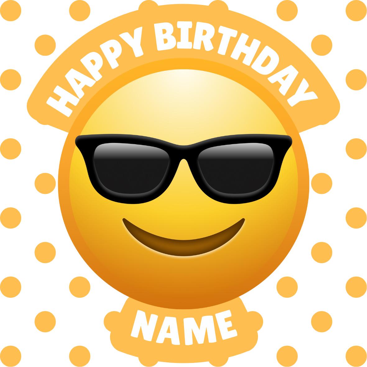 Emoji Theme Personalised Birthday Cake Toppers matching Invitations Stickers Foil Balloon Party Pack
