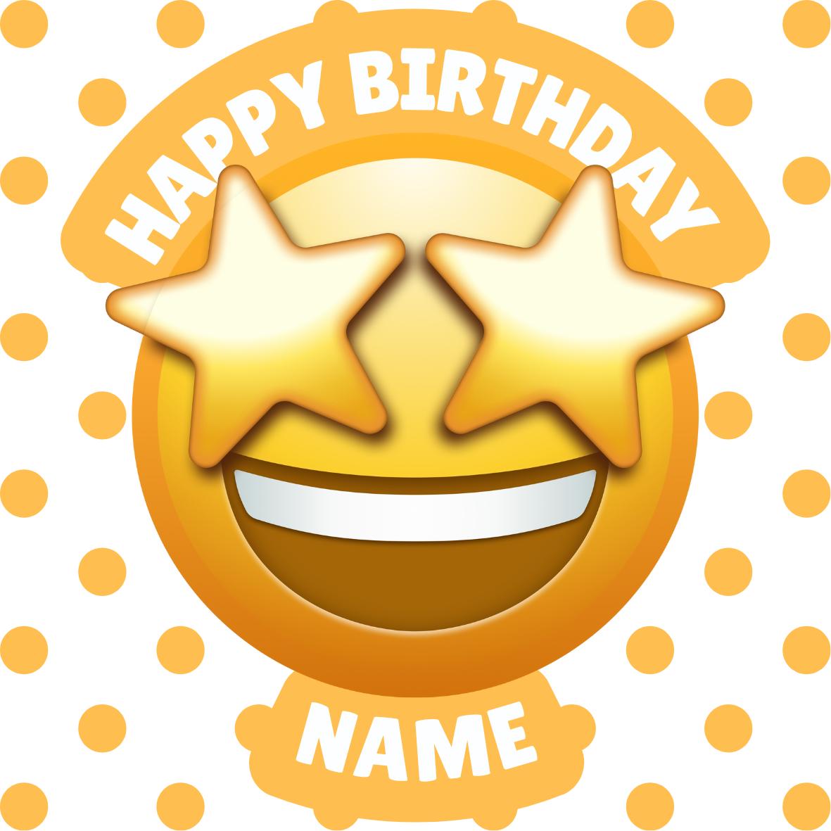 Emoji Theme Personalised Birthday Cake Toppers matching Invitations Stickers Foil Balloon Party Pack