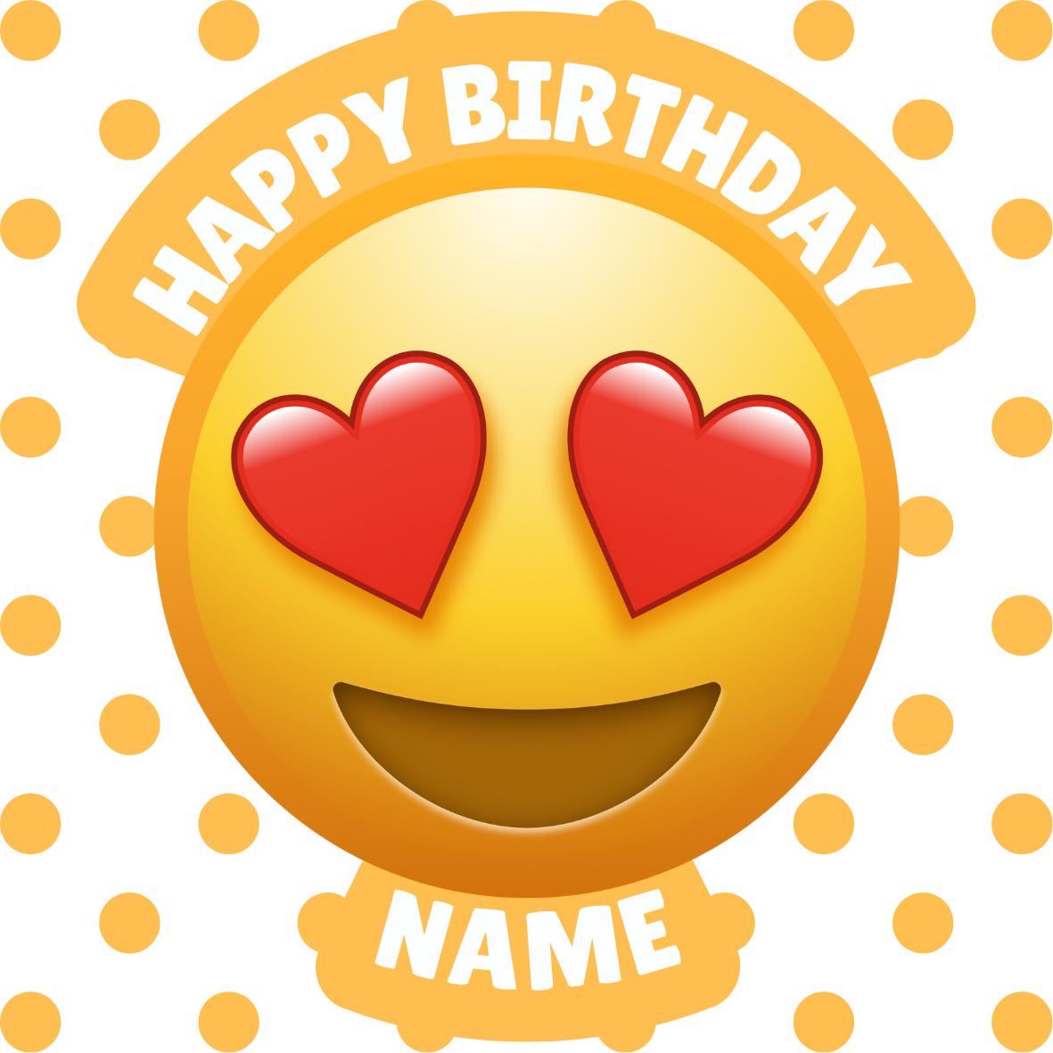 Emoji Theme Personalised Birthday Cake Toppers matching Invitations Stickers Foil Balloon Party Pack