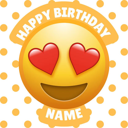 Emoji Theme Personalised Birthday Cake Toppers matching Invitations Stickers Foil Balloon Party Pack
