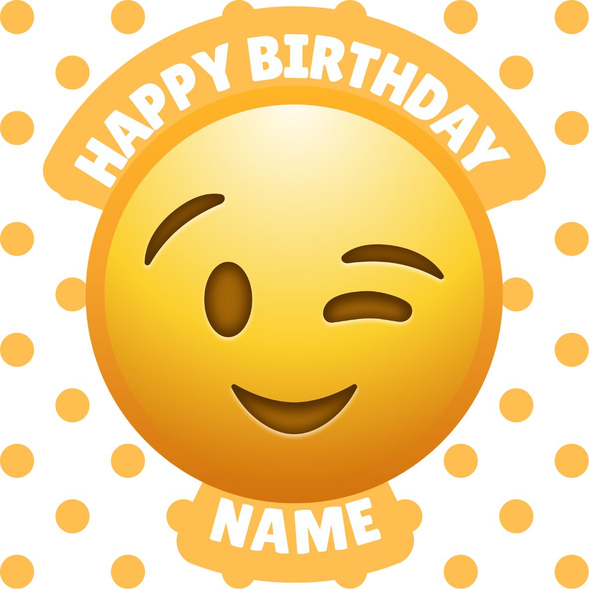 Emoji Theme Personalised Birthday Cake Toppers matching Invitations Stickers Foil Balloon Party Pack