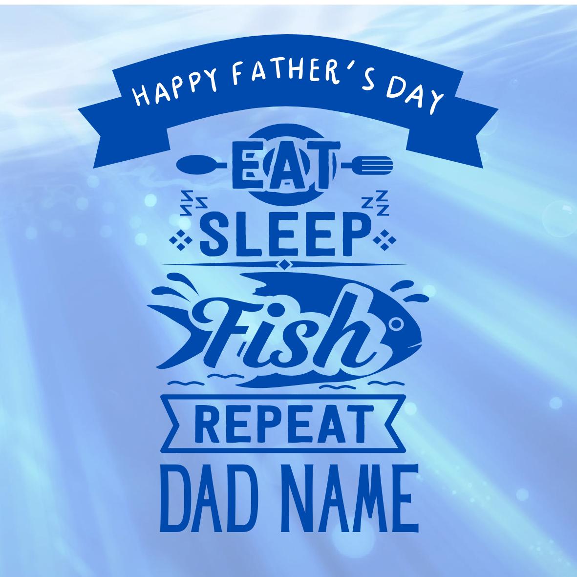 Fishing Theme Fathers Day Personalised Cake Toppers Edible Icing or Wafer, also Matching Foil Balloon