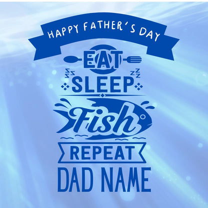 Fishing Theme Fathers Day Personalised Cake Toppers Edible Icing or Wafer, also Matching Foil Balloon
