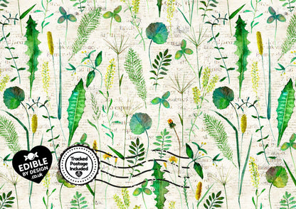 Floral & Botanical - Ribbon Border Edging for Cake in Icing