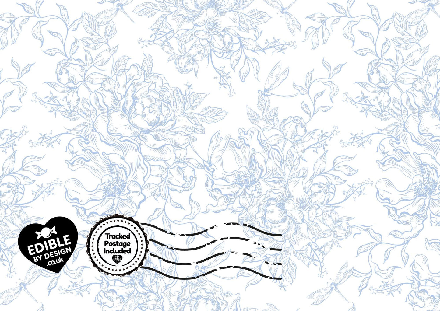 Floral & Botanical - Ribbon Border Edging for Cake in Icing