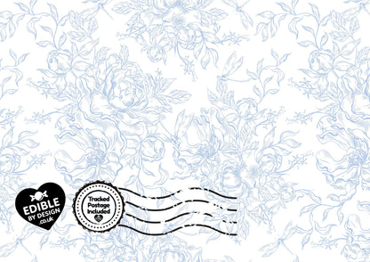 Floral & Botanical - Ribbon Border Edging for Cake in Icing
