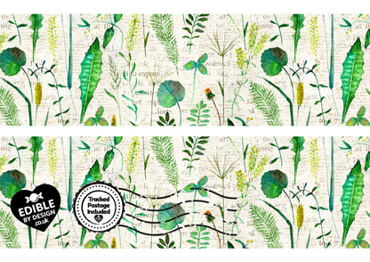Floral & Botanical - Ribbon Border Edging for Cake in Icing