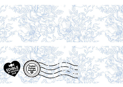 Floral & Botanical - Ribbon Border Edging for Cake in Icing