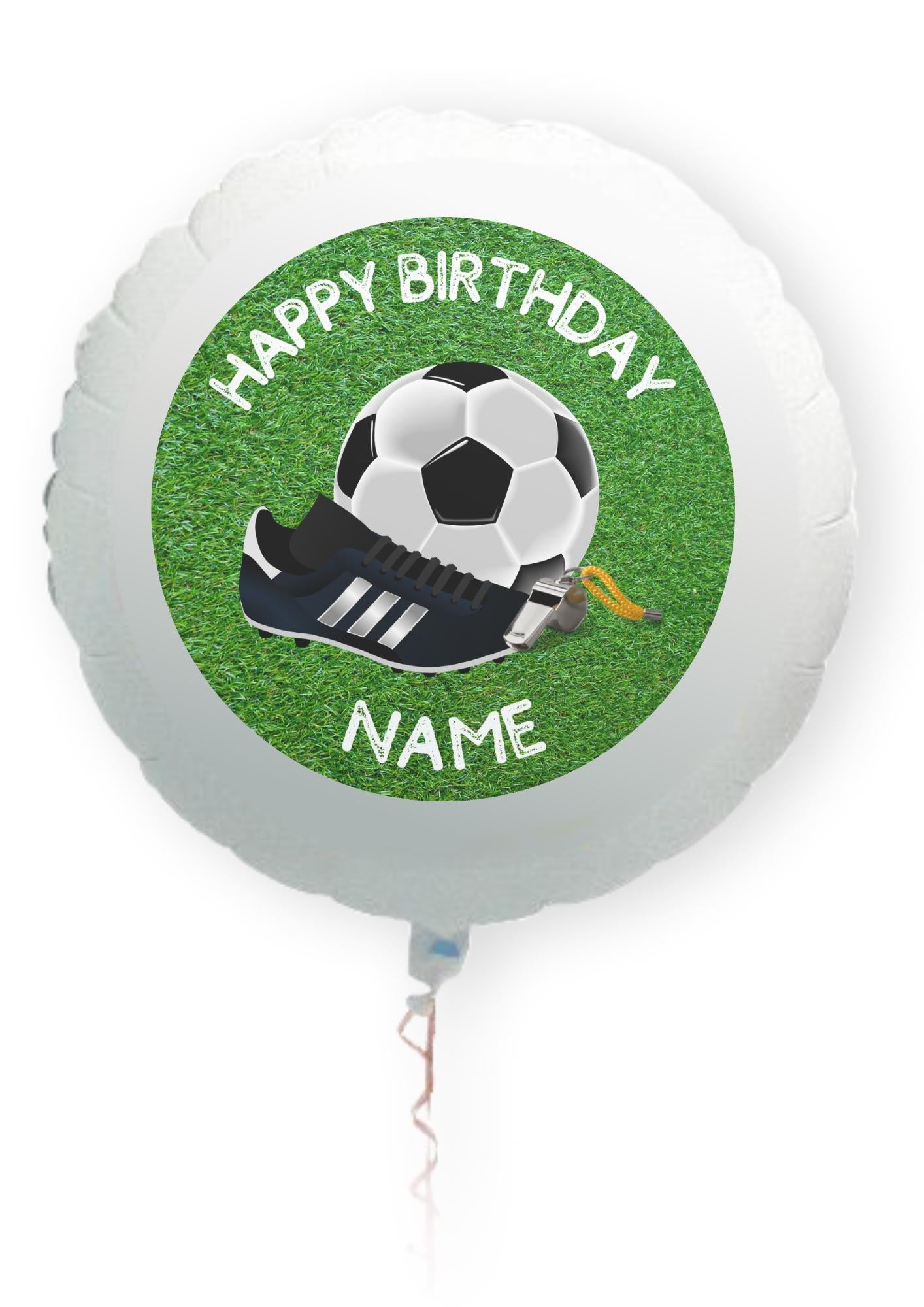 Football Theme Birthday Cake Toppers Personalised Name and Age Matching Stickers Balloon Invitations Pack
