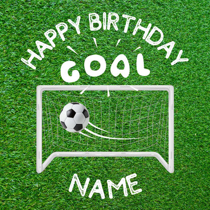 Football Theme Birthday Cake Toppers Personalised Name and Age Matching Stickers Balloon Invitations Pack