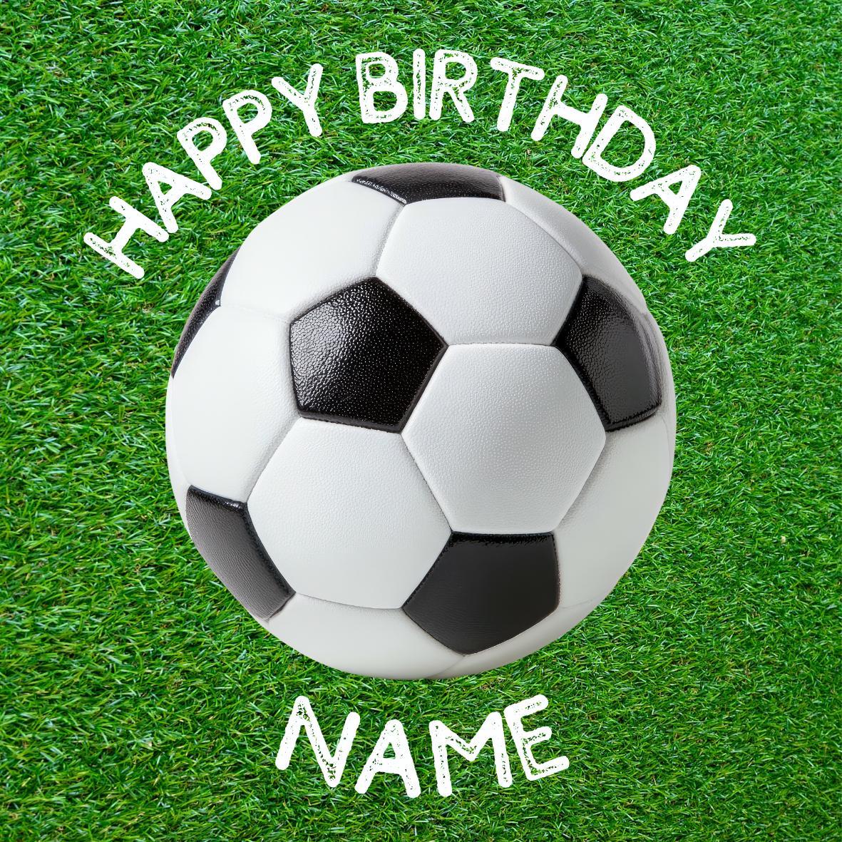 Football Theme Birthday Cake Toppers Personalised Name and Age Matching Stickers Balloon Invitations Pack