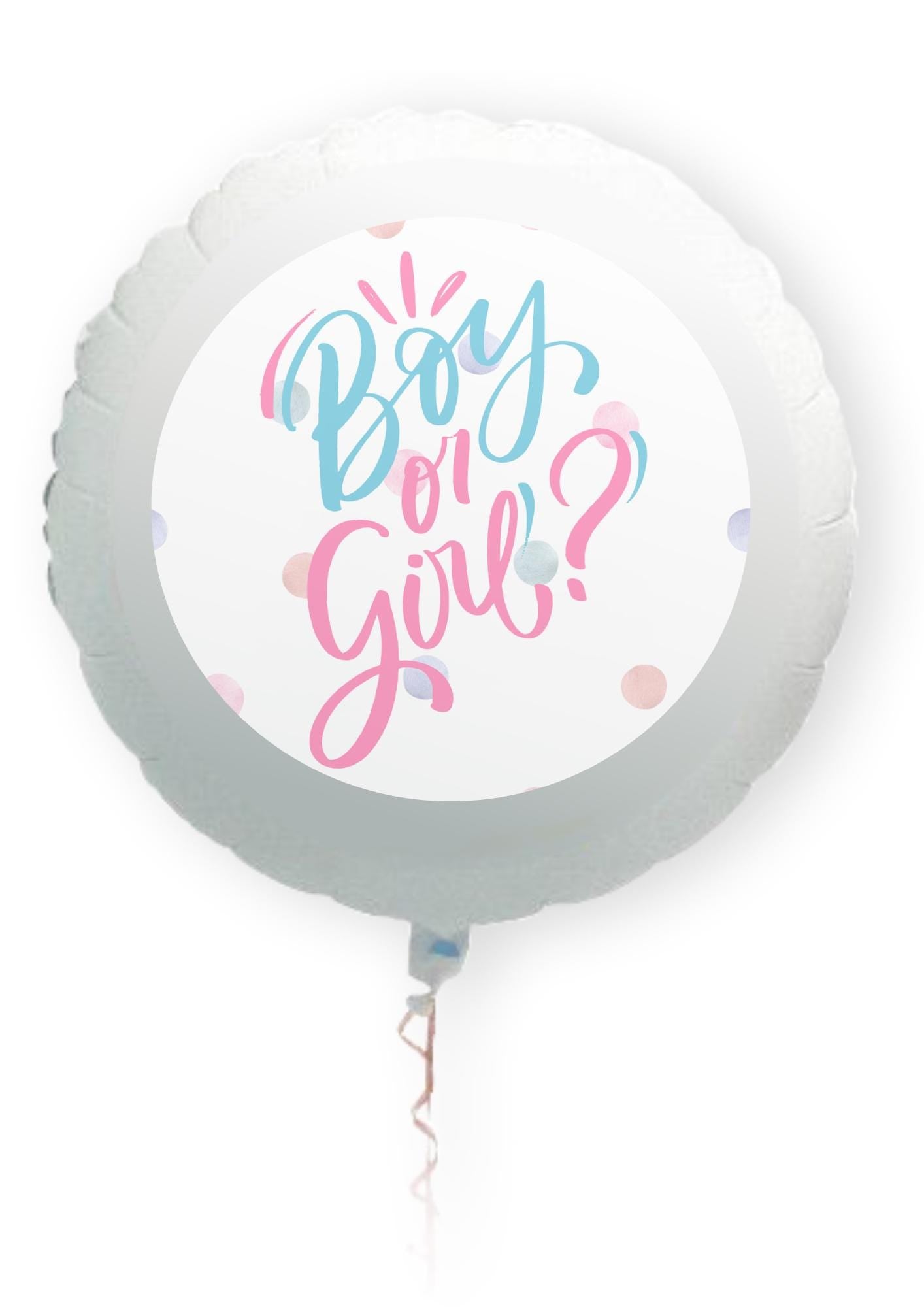 Gender Reveal Baby Shower Party Cake Toppers Pink or Blue Baby matching Stickers & Balloon available